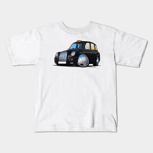 London TX4 Taxi Cab Black Kids T-Shirt